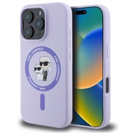 KARL LAGERFELD Originalna maska za iPhone 16 Pro 6.3" KLHMP16LSCMKCRHU ​​Silicone Karl&Choupette Ring MagSafe, ljubičasta